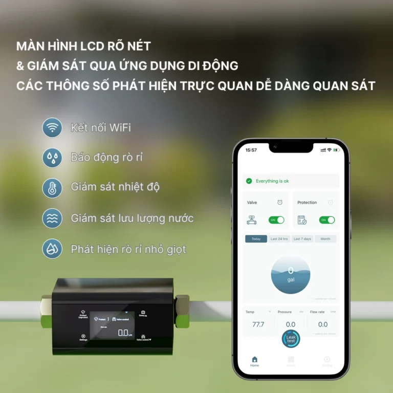 Phat hien ro ri nuoc toan nha voi chuc nang tu dong ngat nuoc bao ve ngoi nha khoi hu hai do ro ri nuoc. 5 Tại sao nên mua hàng tại Thế Giới Lọc Tổng Thế Giới Lọc Tổng