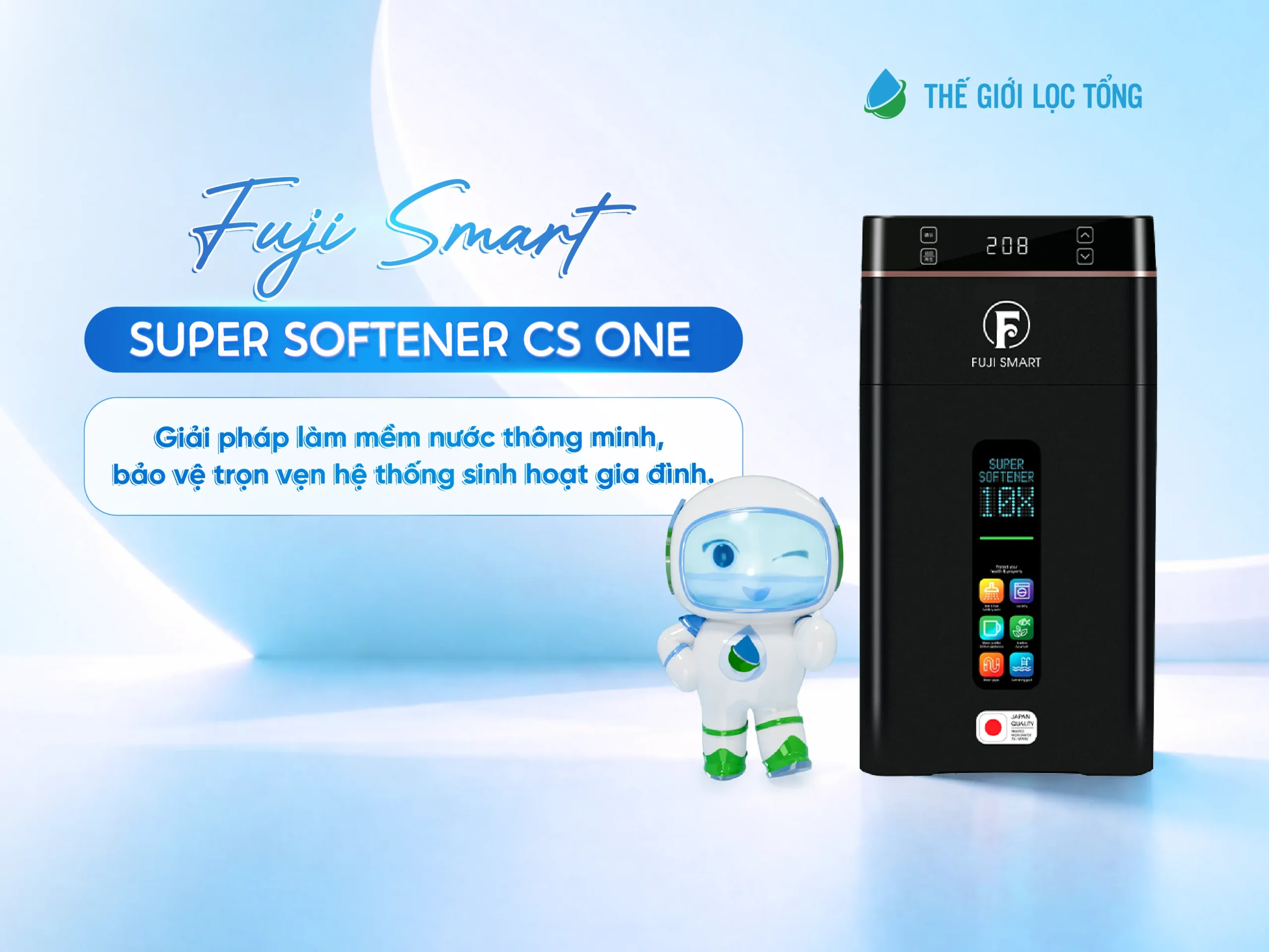 Hệ thống lọc tổng đầu nguồn Fuji Smart Super Softener CS One