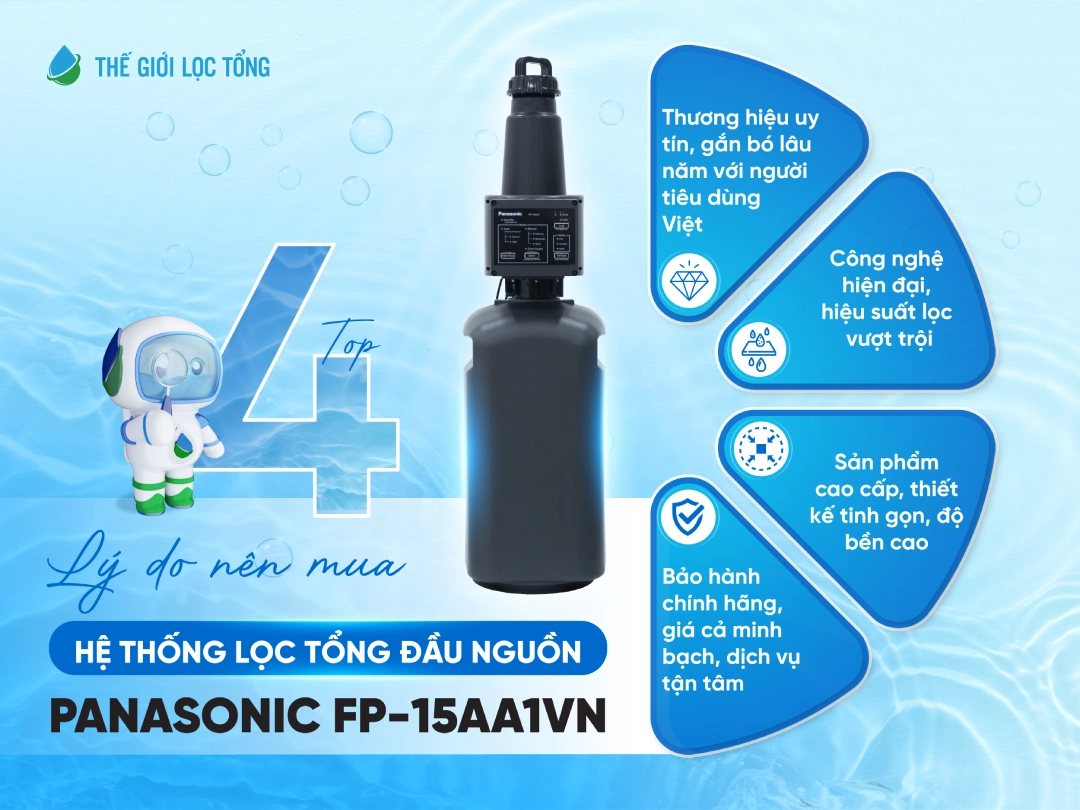 Hệ thống lọc tổng Panasonic Complex Master Series FP-15AA1VN | Có thể xử lý được nước giếng 04 lý do nên chọn Panasonic WPS FP-15AA1VN