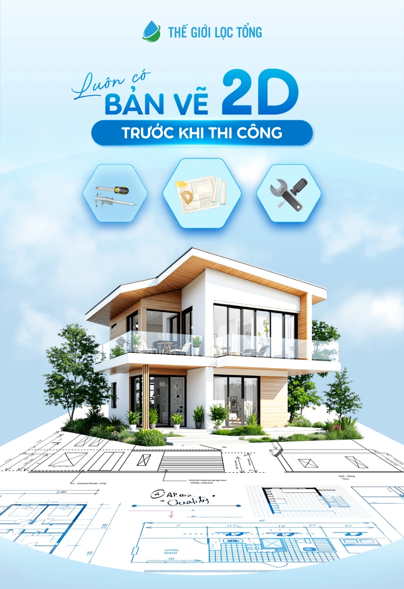 Tặng bản vẽ 2D trước khi thi công