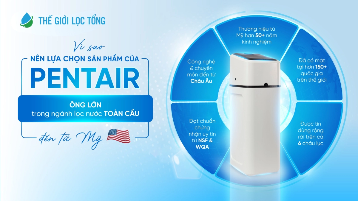 Bộ làm mềm nước Pentair Foleo 5 Lý do vì sao nên chọn bộ làm mềm nước Pentair Foleo‑5800 XTR