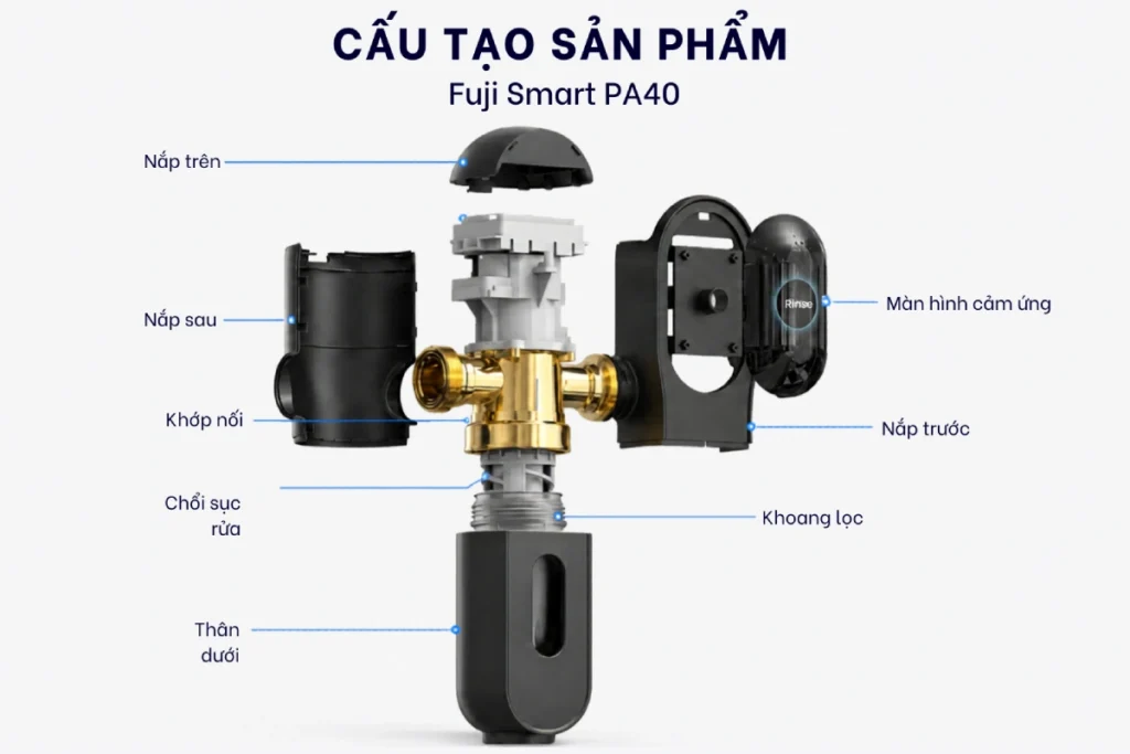 cau tao fuji smart pa40 Bộ tối ưu nguồn nước tự động vệ sinh Fuji Smart PA40 Thế Giới Lọc Tổng