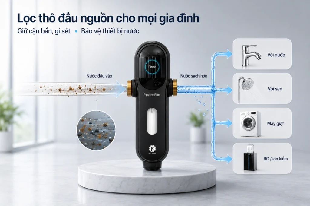 Bộ tối ưu nguồn nước tự động vệ sinh Fuji Smart PA40 52 fuji smart pa40 laoi bo can ban bao ve thiet bi gia dinh Bộ tối ưu nguồn nước tự động vệ sinh Fuji Smart PA40 Thế Giới Lọc Tổng
