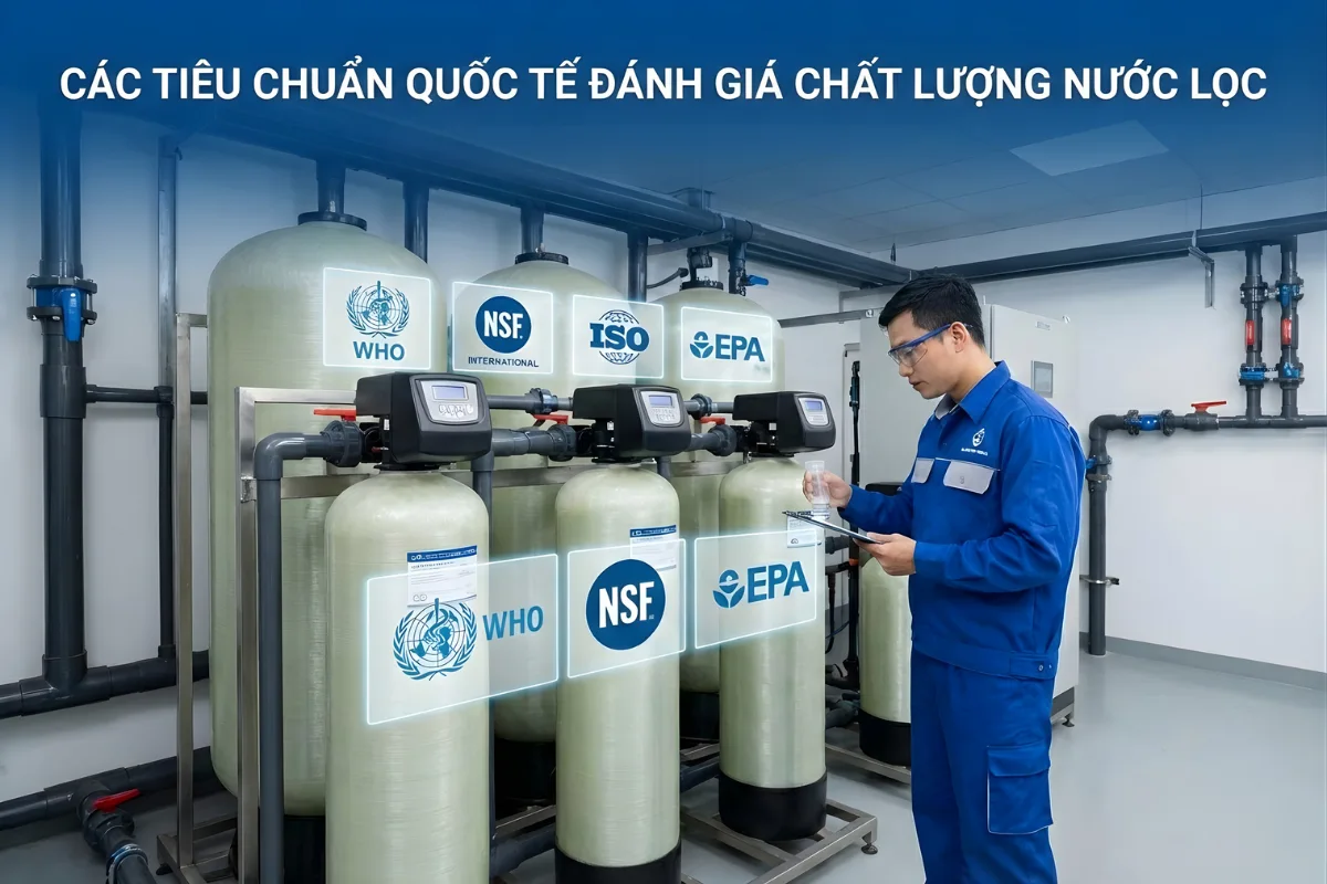 Cac tieu chuan quoc te nao danh gia chat luong nuoc loc