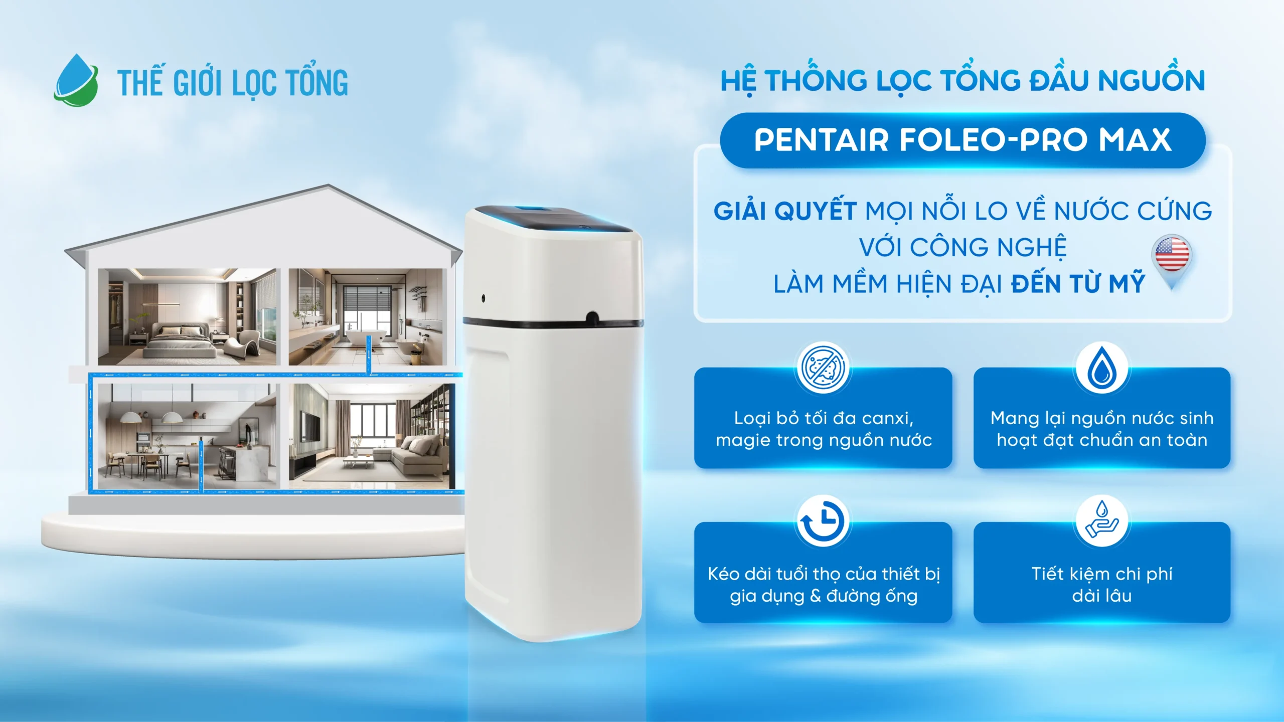 Hệ thống lọc tổng đầu nguồn Pentair Foleo Pro Max thương hiệu Mỹ - Nhập Khẩu Từ Châu Âu 57 Lợi ích của hệ thống lọc tổng đầu nguồn Pentair Foleo Pro Max