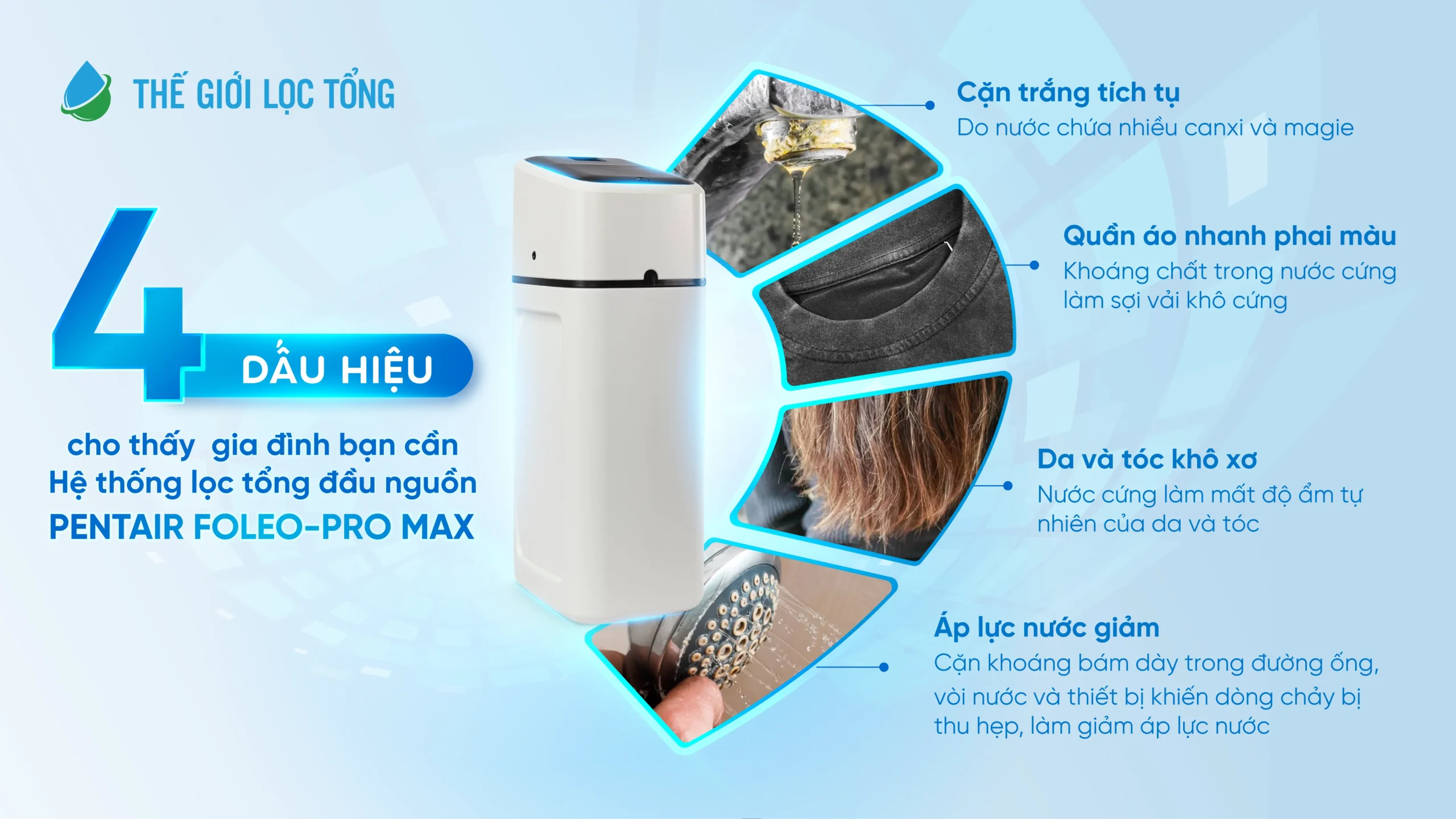Hệ thống lọc tổng đầu nguồn Pentair Foleo Pro Max thương hiệu Mỹ - Nhập Khẩu Từ Châu Âu 56 4 Dấu hiệu cho thấy gia đình bạn cần hệ thống lọc tổng đầu nguồn Pentair Foleo Pro Max
