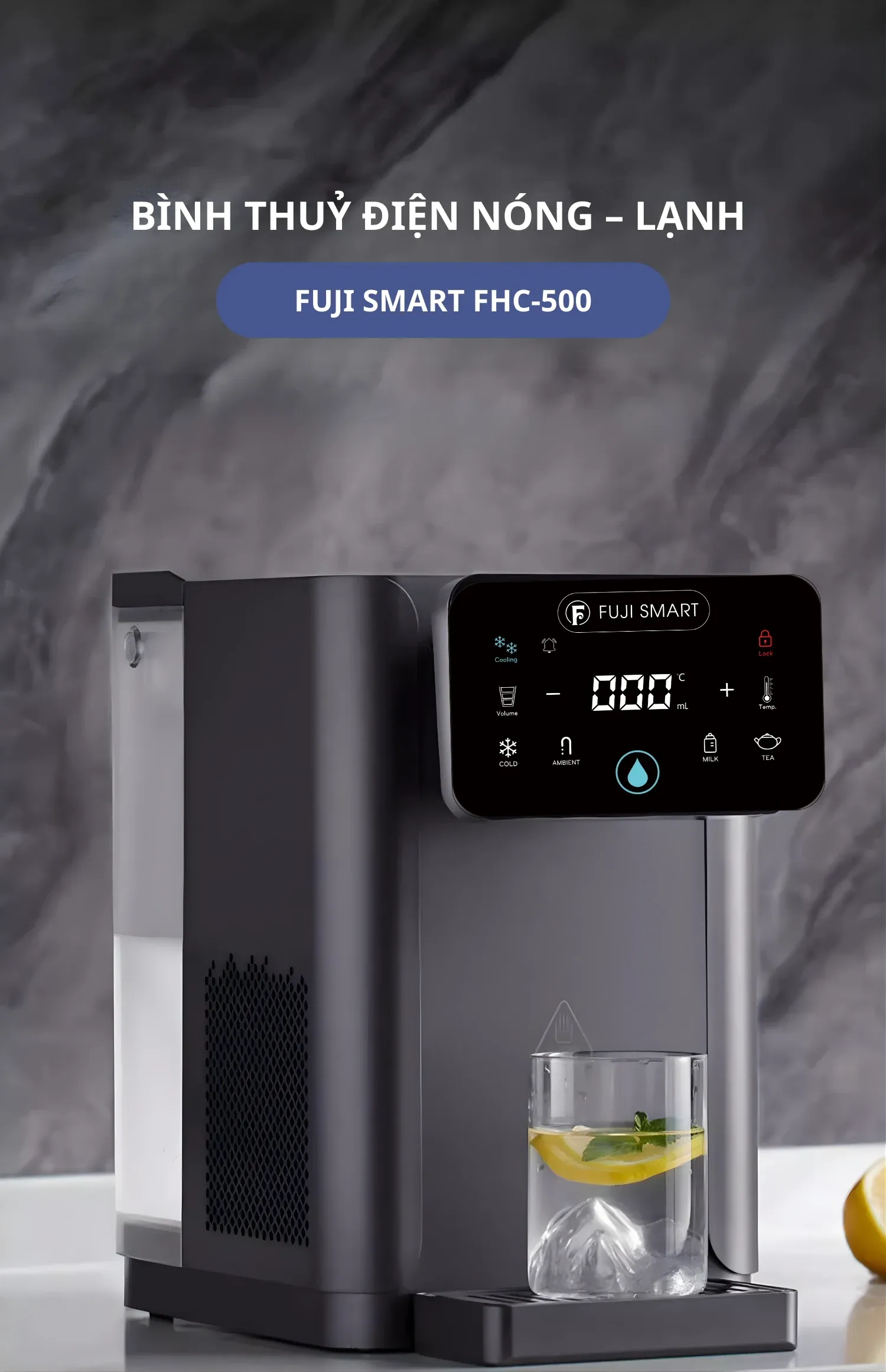 Bình Thuỷ Điện Nóng - Lạnh Thông Minh Fuji Smart FHC-500 Chuẩn Nhật