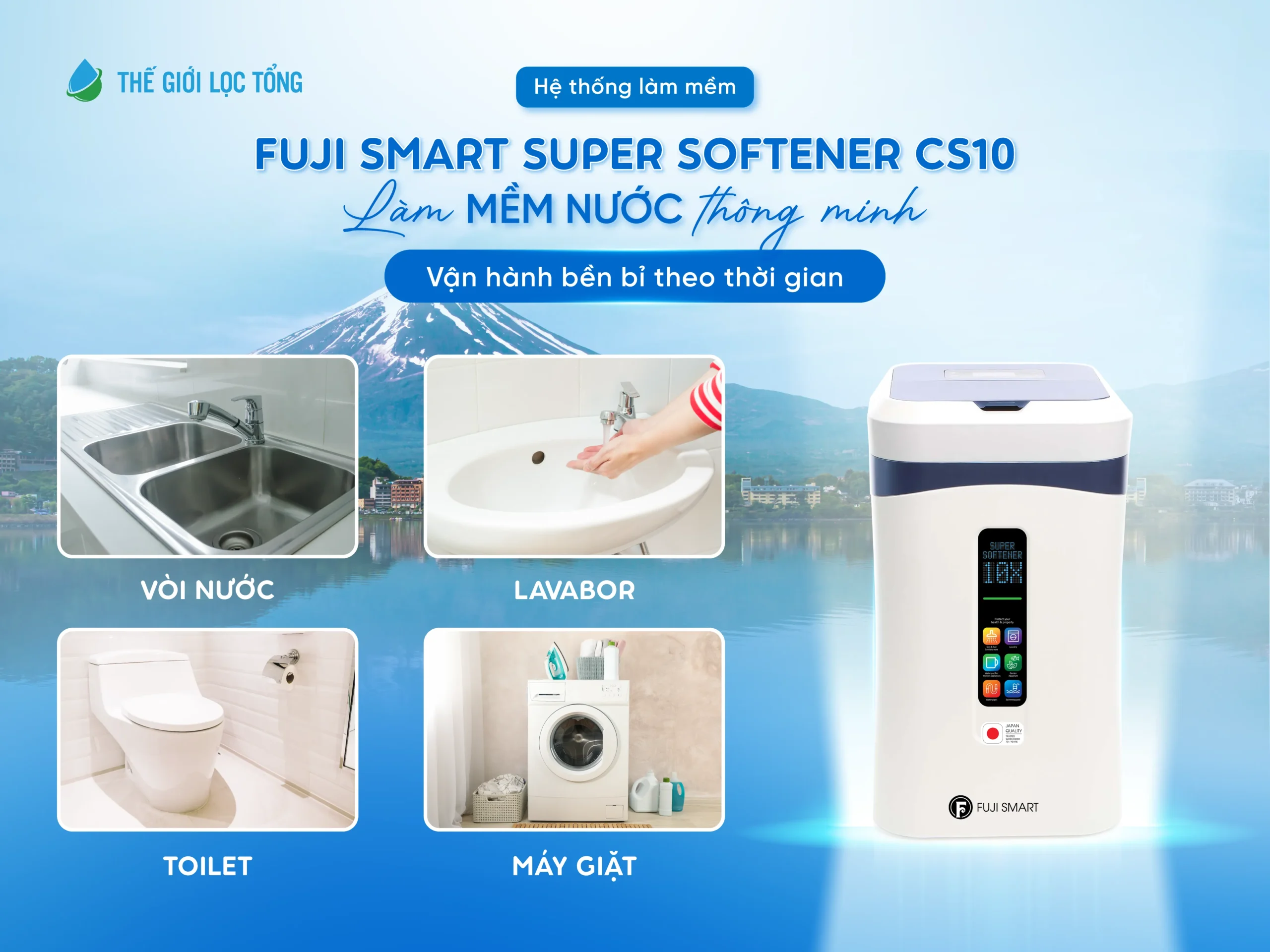 Hệ thống làm mềm nước Fuji Smart Super Softener CS10 thông minh