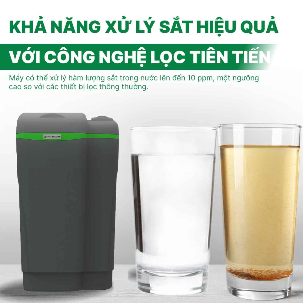 Hệ thống lọc tổng đầu nguồn A. O. Smith AOW-S500 Premium 16 Hệ thống lọc tổng đầu nguồn A.O. Smith AOW-S500 Premium có khả năng xử lý sắt vượt trội