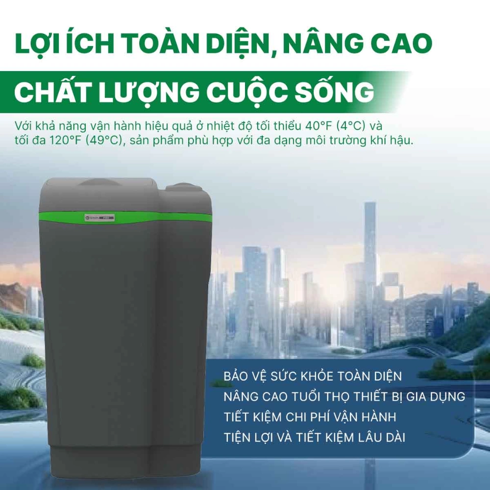 Hệ thống lọc tổng đầu nguồn A. O. Smith AOW-S500 Premium 12 Hệ thống lọc tổng đầu nguồn A. O. Smith bảo vệ toàn diện không gian sống