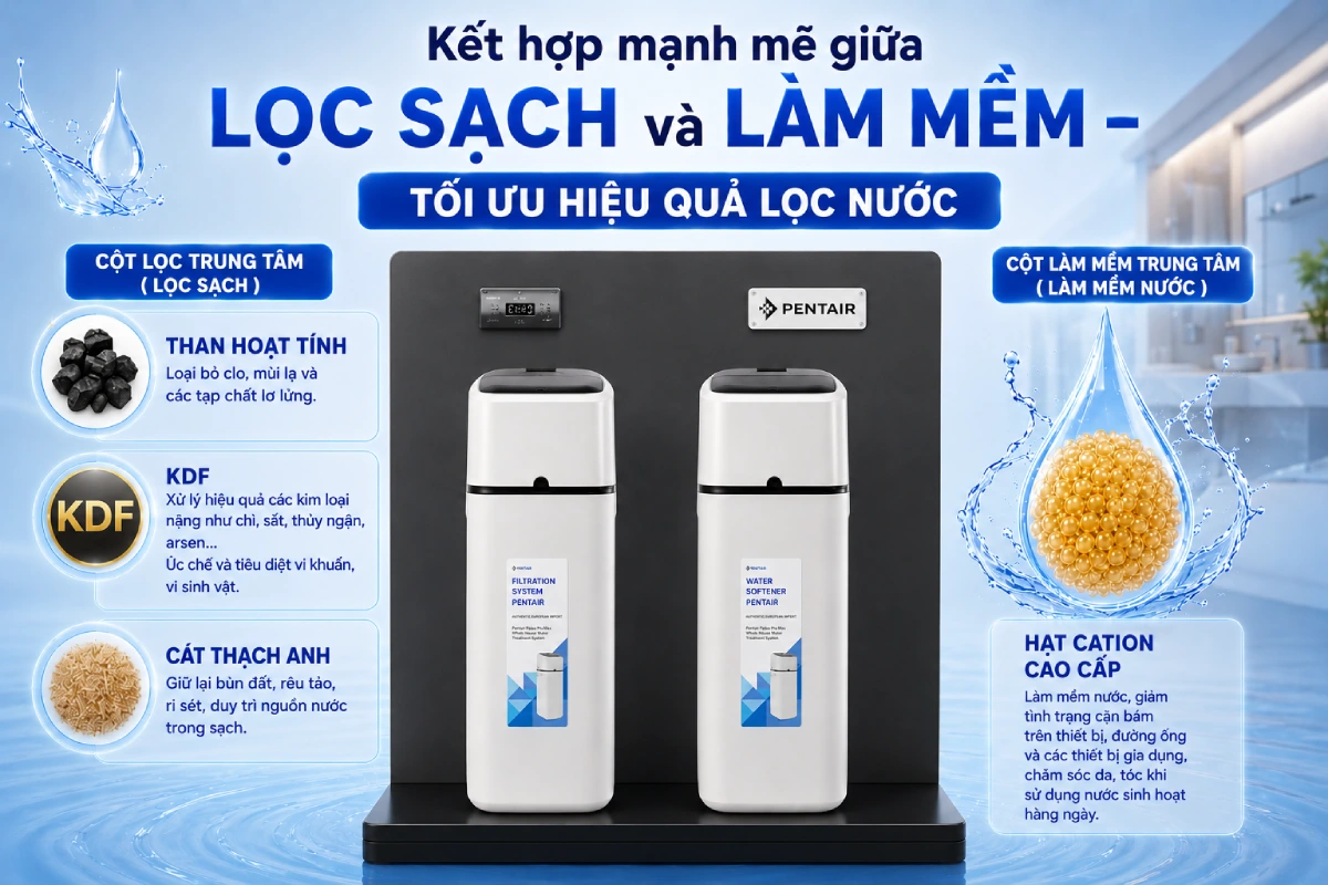 Hệ thống lọc tổng đầu nguồn Pentair Foleo Pro Max nhập khẩu từ Châu Âu 46 hình cấu tạo trụ lọc của hệ thống lọc tổng Pentair Foleo Pro Max