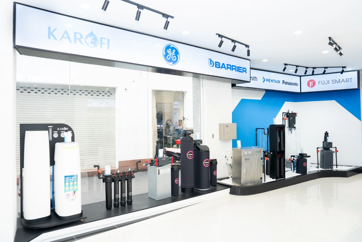 Khu trải nghiệm hệ thống lọc nước tổng hiện đại chuẩn quốc tế cho penthouse, biệt thự và biệt phủ