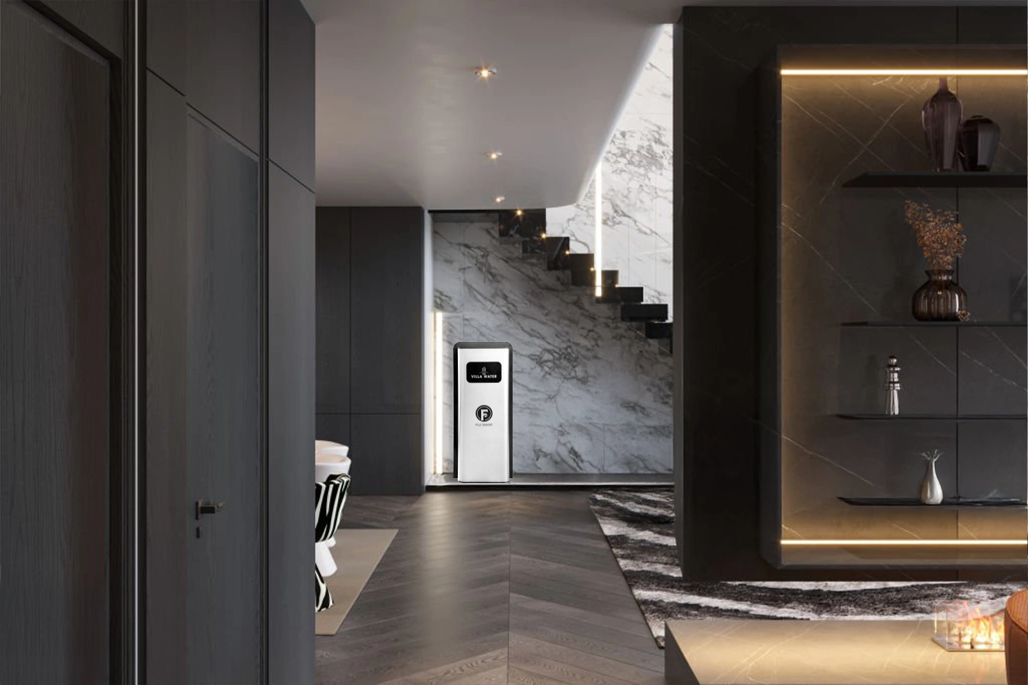 Bình Thuỷ Điện Nóng Lạnh Thông Minh Fuji Smart FHC-500 1 Phối cảnh hệ thông lọc tổng Fuji Smart trong nhà phố