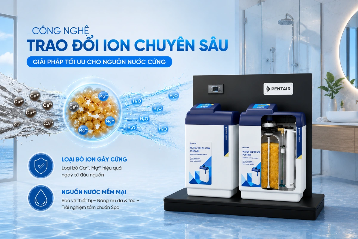 Hệ thống lọc tổng Pentair Softena Smart CS Midi nhập khẩu từ Châu Âu 50 hệ thống lọc tổng pentair softena cs midi sở hữu công nghệ trao đổi ion chuyên sâu