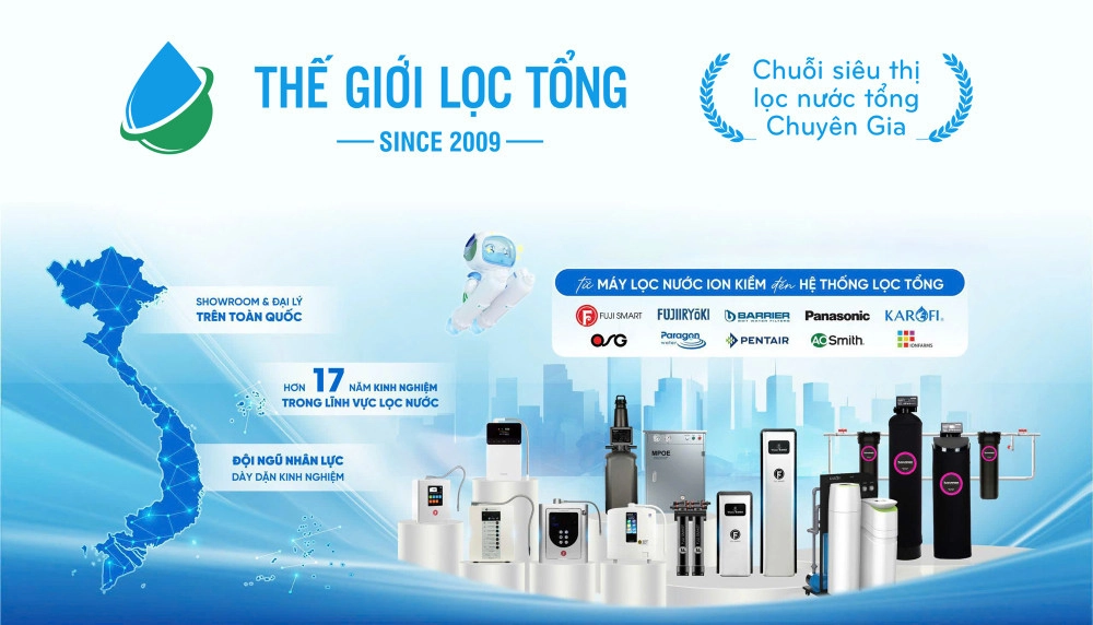the gioi loc tong co hon 17 nam kinh nghiem Báo Tiền Phong đưa tin: "Thế giới lọc tổng Flagship Showroom đưa chuẩn nước sạch Mỹ, EU, Nhật về Việt Nam" Thế Giới Lọc Tổng