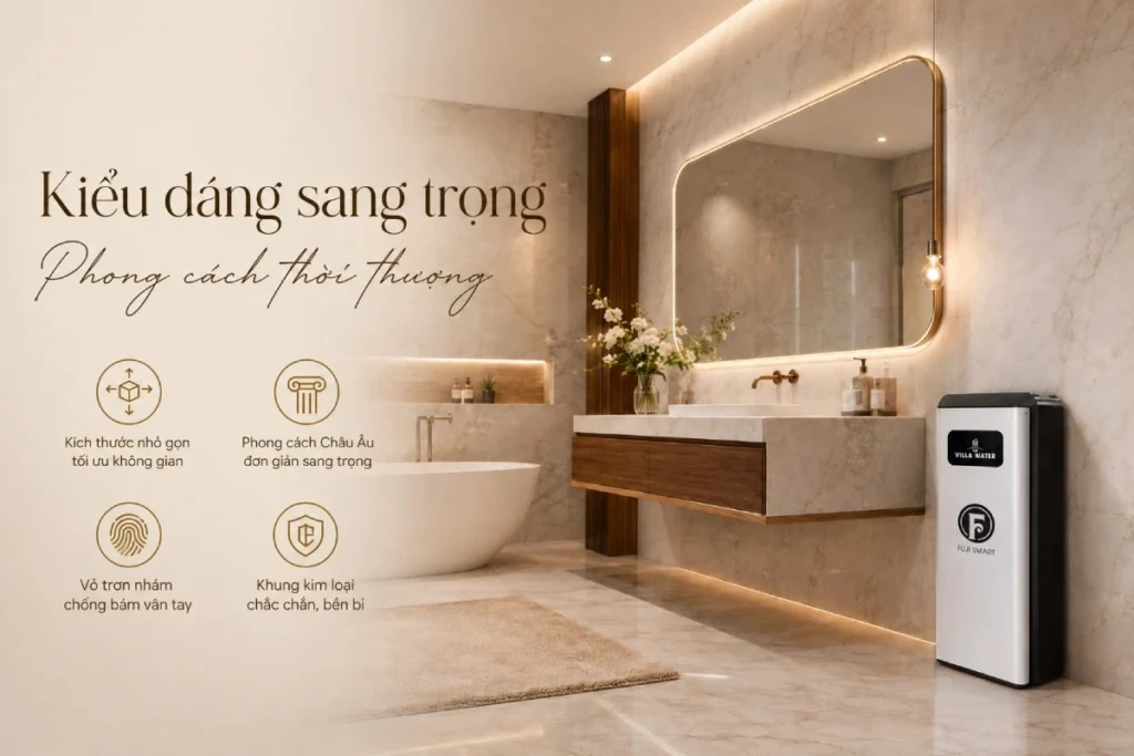 Hệ thống lọc tổng Fuji Smart S400 sở hữu thiết kế sang trọng mang phong cách Châu Âu