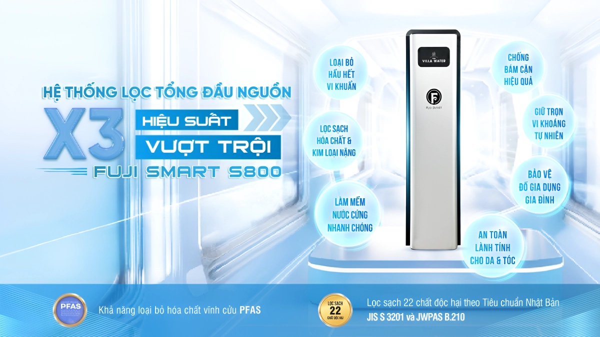 he thong loc tong fuji smart duoc trang bi cong nghe chong bam can Bình Thuỷ Điện Nóng Lạnh Thông Minh Fuji Smart FHC-500 Thế Giới Lọc Tổng