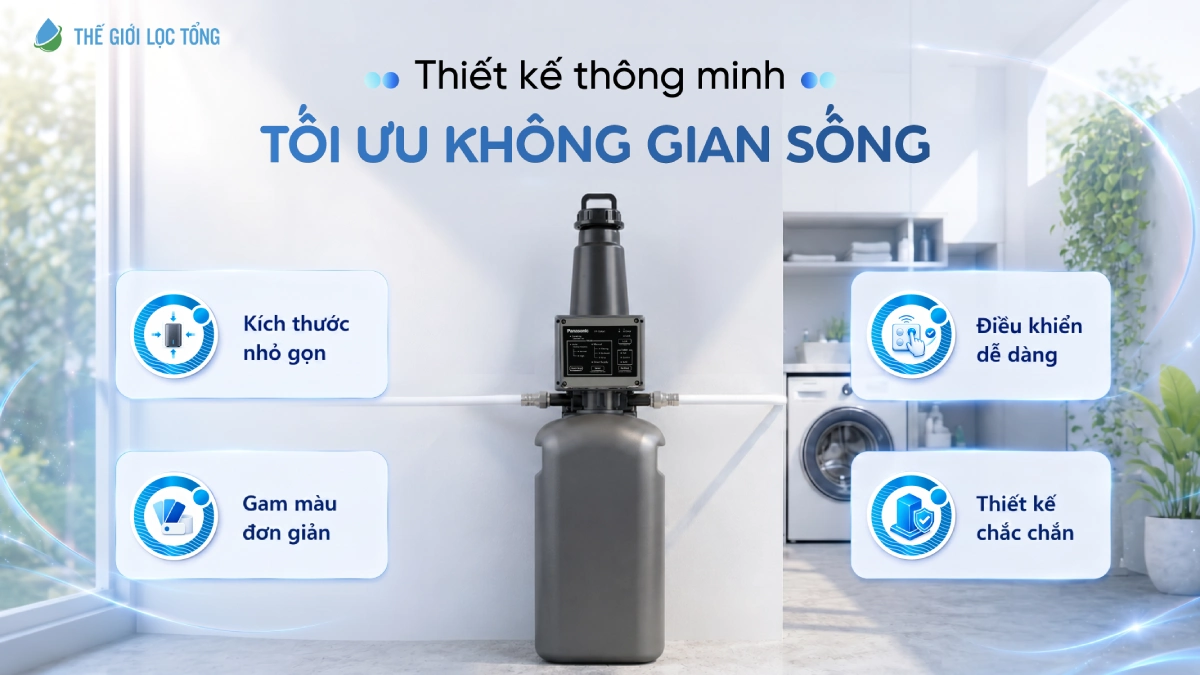 Hệ thống lọc tổng Panasonic Complex Master Series FP-15AA1 | Có thể xử lý được nước giếng phức tạp 16 Hình ảnh thiết kế của hệ thống lọc tổng Panasonic Complex Master Series FP-15AA1