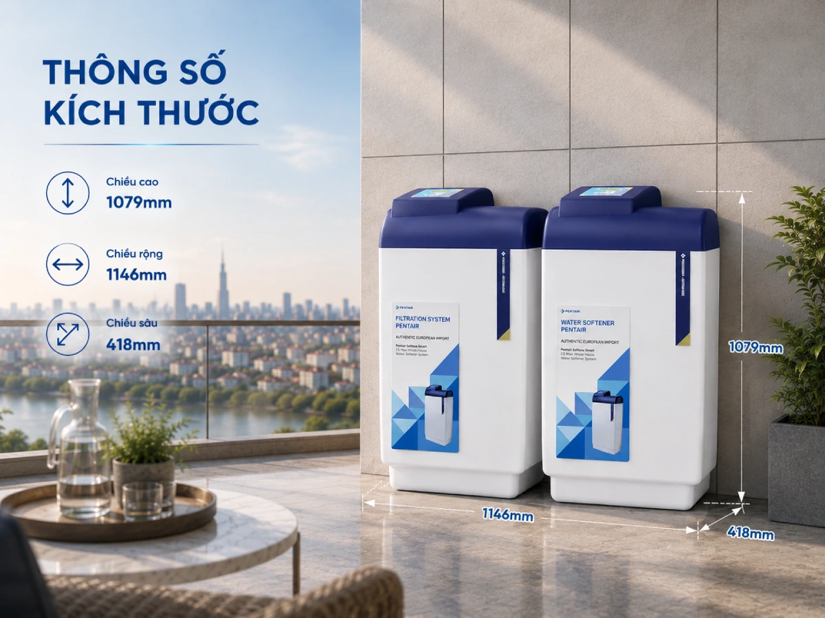 Hệ thống lọc tổng Pentair Softena Smart CS Maxi nhập khẩu từ Châu Âu 56 thong so kich thuoc cua he thong loc tong pentair softena smart cs Hệ thống lọc tổng Pentair Softena Smart CS Maxi nhập khẩu từ Châu Âu Thế Giới Lọc Tổng