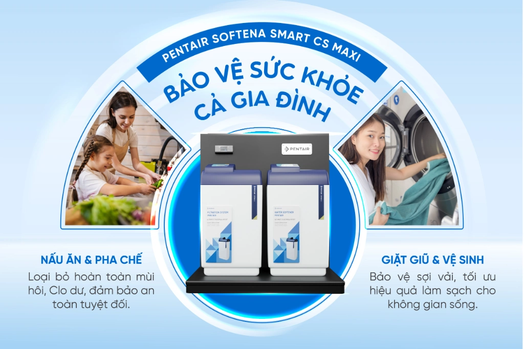 Pentair Softena Smart CS Maxi - Mang lại nguồn nước sạch bảo vệ sức khoẻ cả gia đình