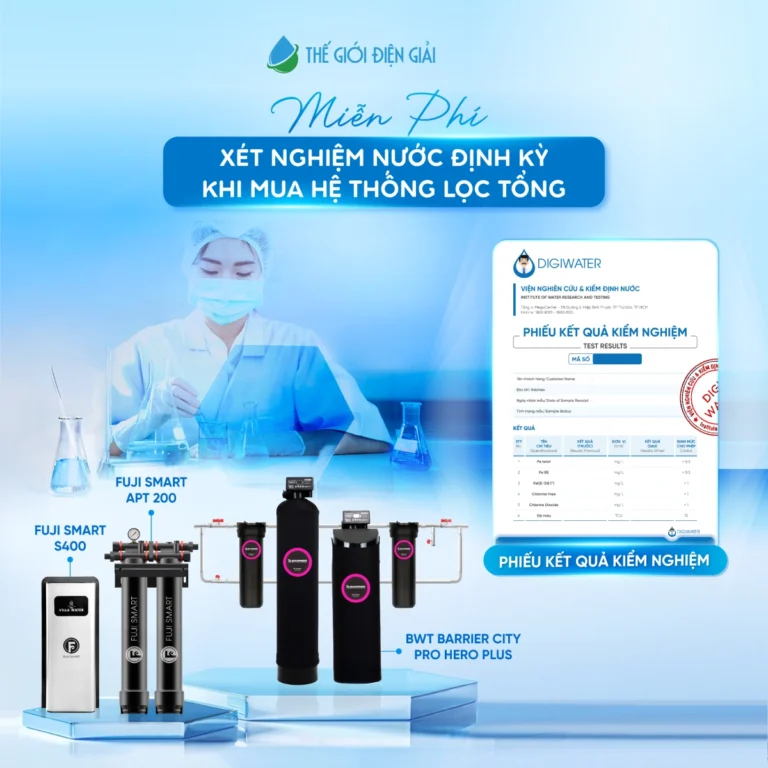 Dịch vụ xét nghiệm nước miễn phí tại thế giới lọc tổng