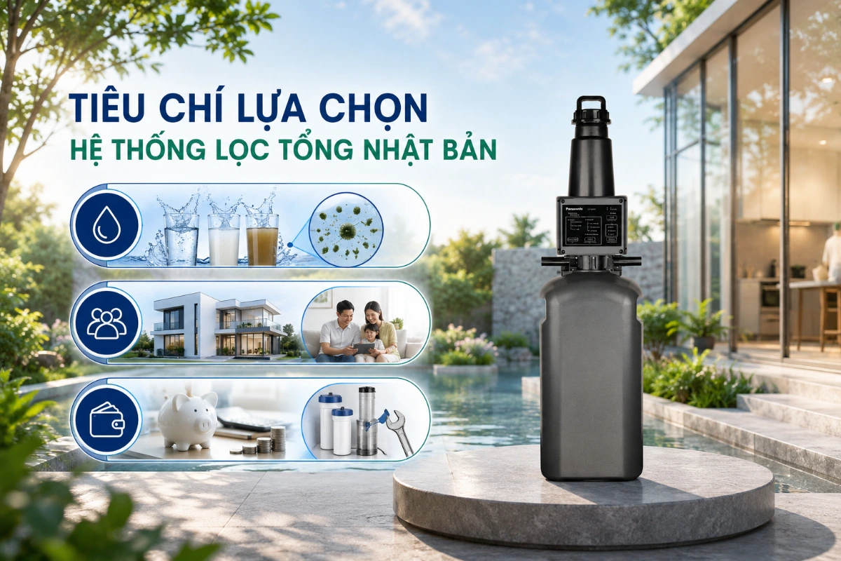 Tiêu chí lựa chọn hệ thống lọc tổng Nhật Bản