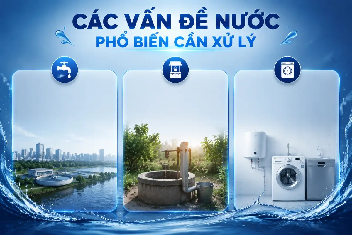 Các vấn đề nước phổ biến cần xử lý