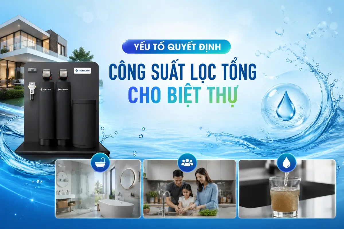 Lọc nước tổng biệt thự cần công suất bao nhiêu để đáp ứng nhiều phòng tắm và thiết bị? 49 Yếu tố quyết định công suất lọc nước tổng cho biệt thự