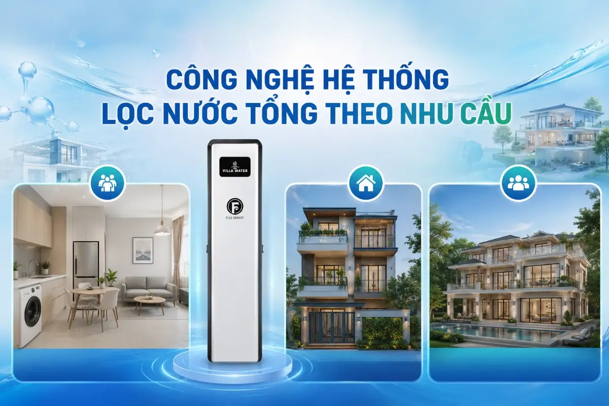 Hệ thống lọc nước tổng cho gia đình nên ưu tiên công nghệ nào? 50 Công nghệ hệ thống lọc nước tổng theo nhu cầu