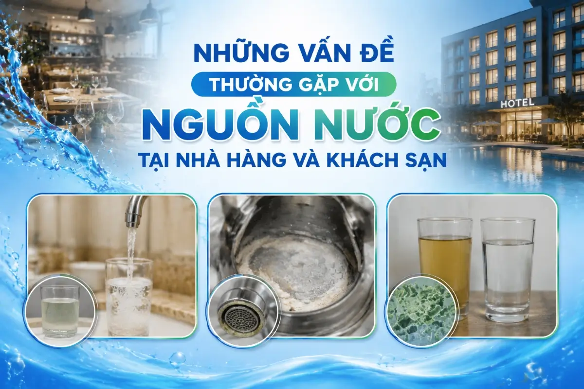 Những vấn đề thường gặp với nguồn nước tại nhà hàng và khách sạn