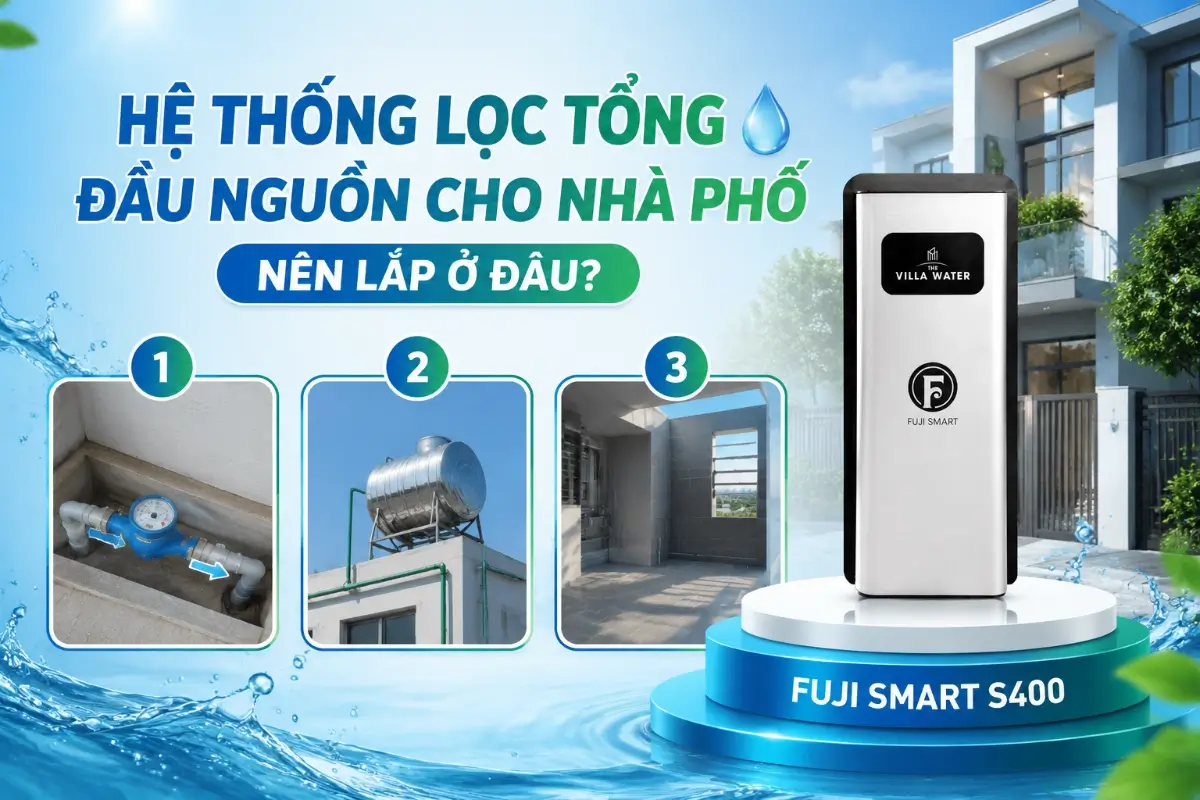 Điểm nên lắp hệ thống lọc tổng đầu nguồn cho nhà phố