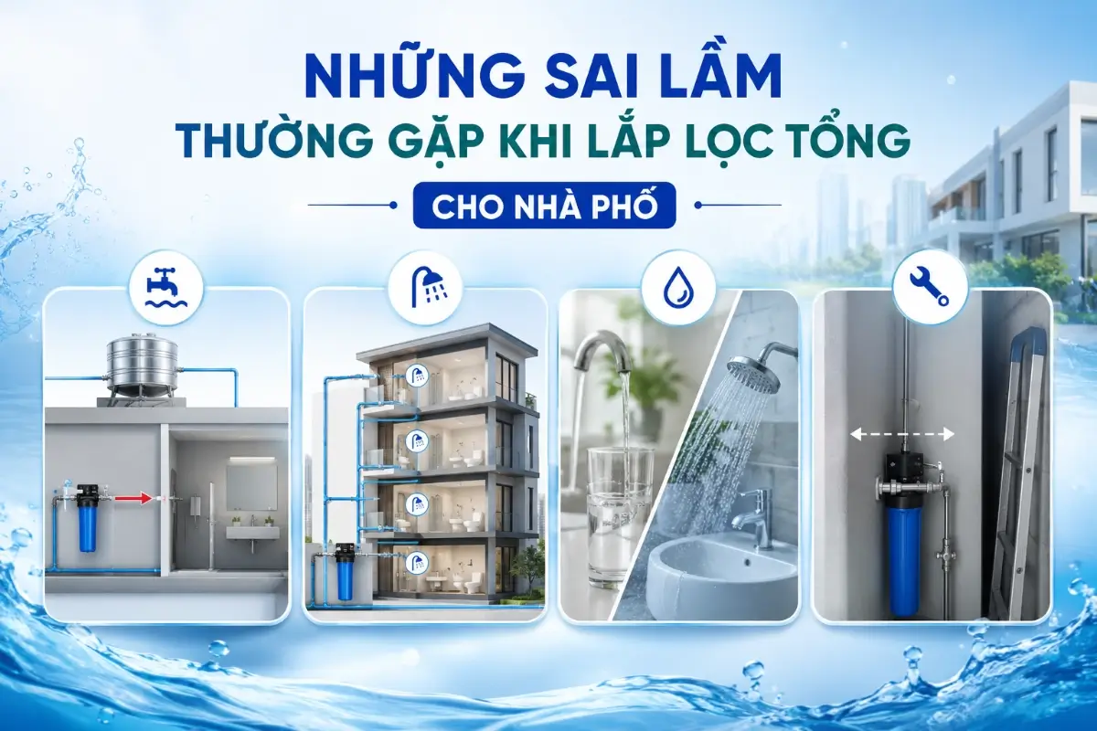 Những sai lầm thường gặp khi lắp hệ thống lọc tổng cho nhà phố