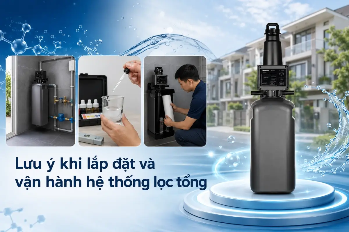Lưu ý khi lắp đặt và vận hành lọc nước đầu nguồn nhỏ gọn cho căn hộ chung cư