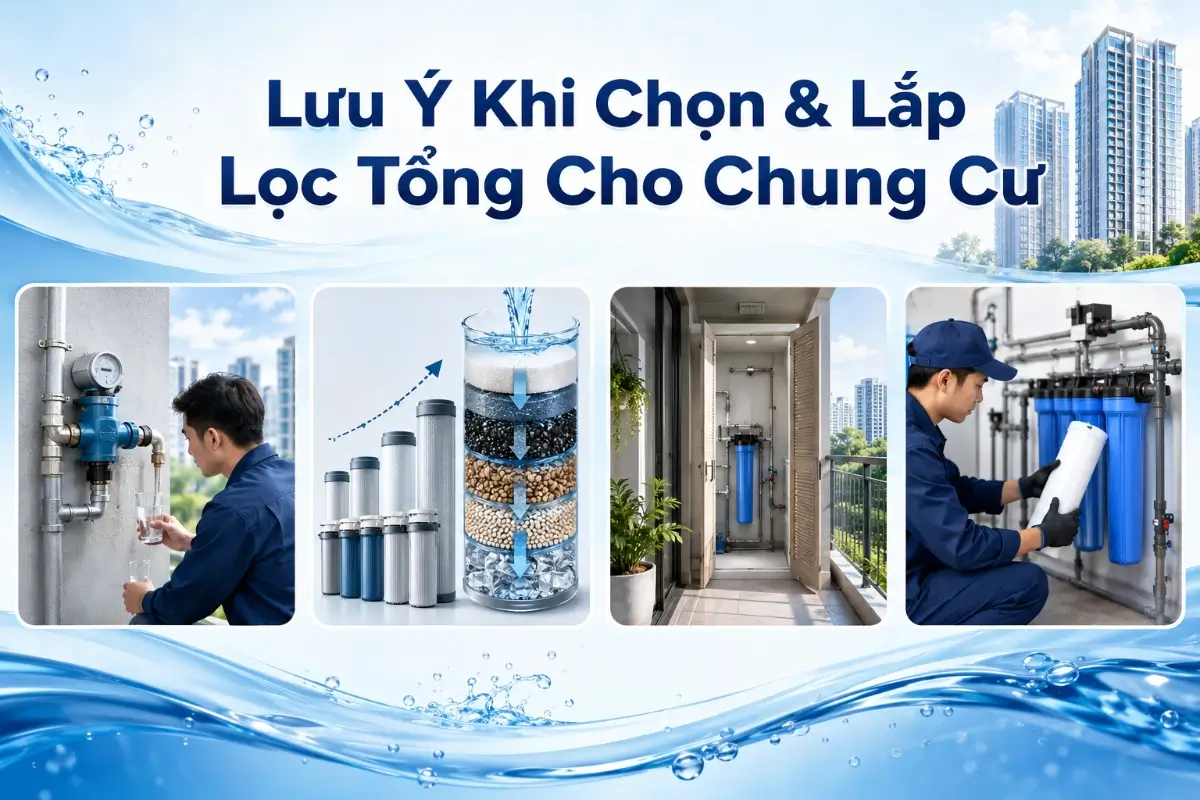 Lọc tổng chung cư là gì? khi nào căn hộ cần lắp hệ thống lọc nước đầu nguồn? 50 Lưu ý khi chọn và lắp hệ thống lọc tổng chung cư