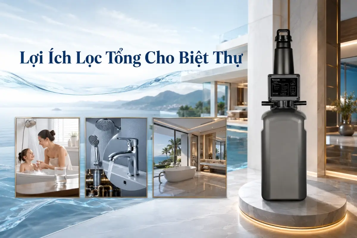 Lọc tổng biệt thự: giải pháp nước sinh hoạt cao cấp cho nhà diện tích lớn 51 Lợi ích tổng quan khi sử dụng lọc tổng cho biệt thự