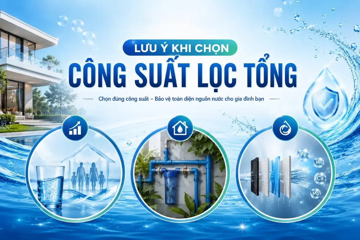 Lọc nước tổng biệt thự cần công suất bao nhiêu để đáp ứng nhiều phòng tắm và thiết bị? 51 Lưu ý khi chọn công suất lọc nước tổng