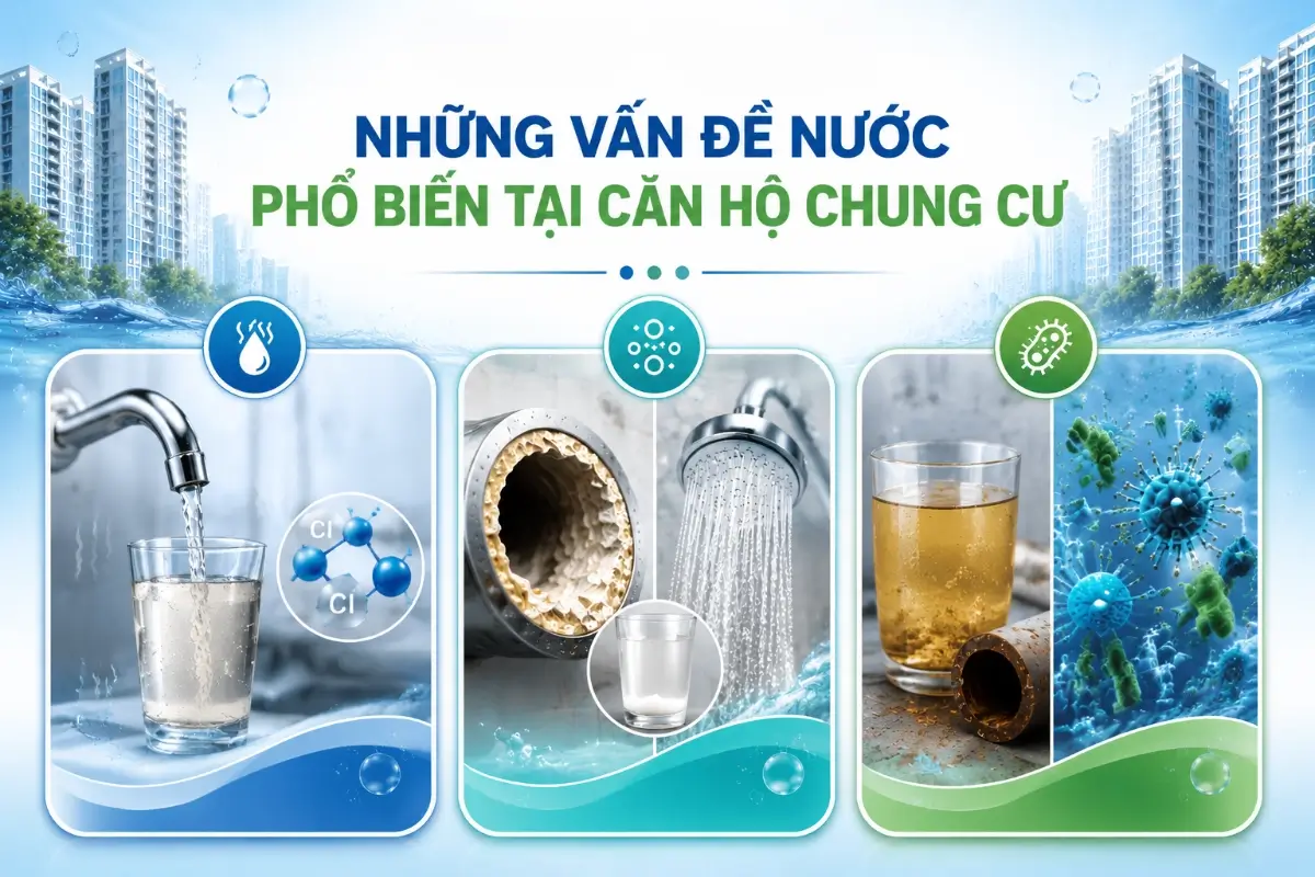 Những vấn đề nước phổ biến tại căn hộ chung cư