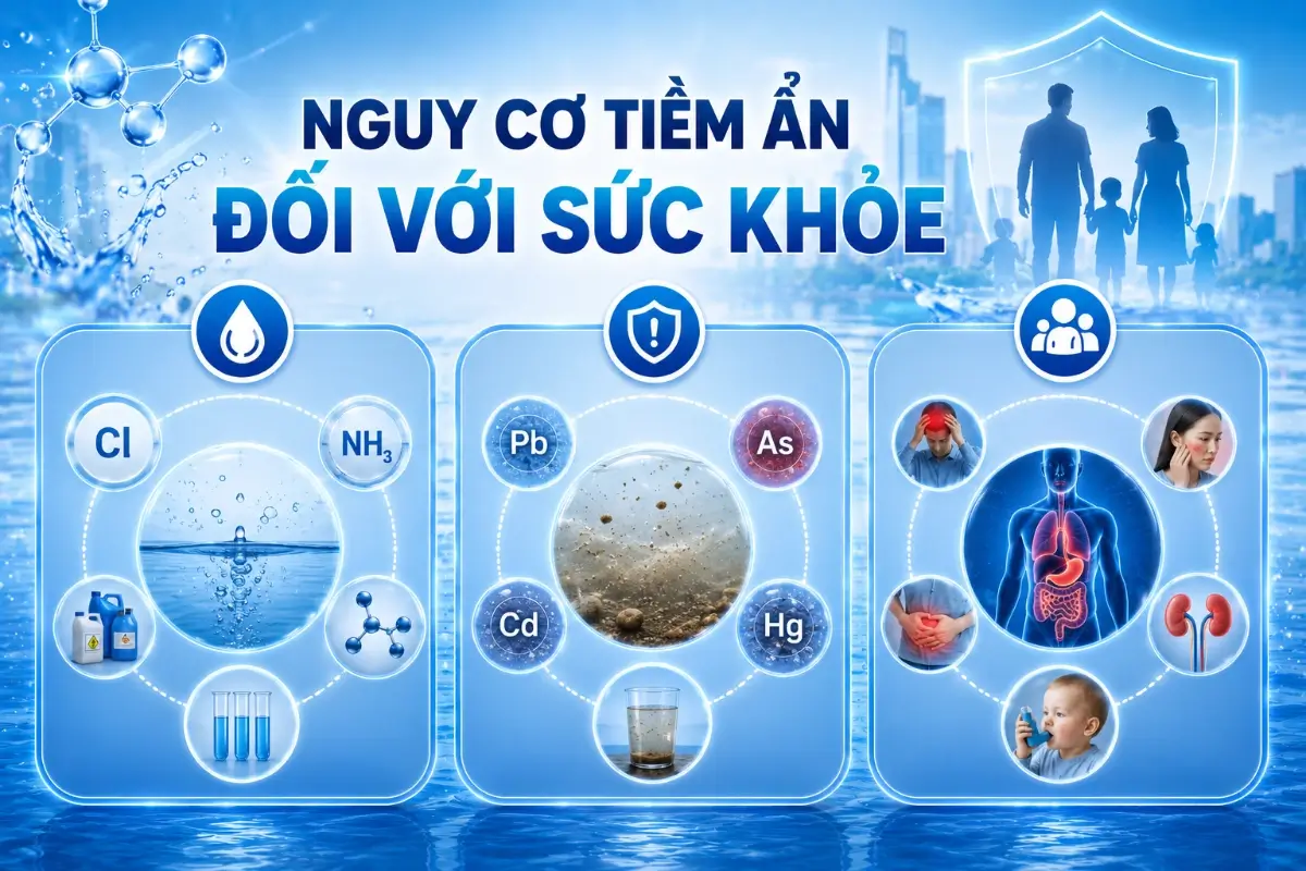 Thực trạng chất lượng nước máy tại TPHCM và những điều người dùng cần biết 49 Nguy cơ tiềm ẩn đối với sức khỏe vì thực trạng chất lượng nước máy tại TPHCM