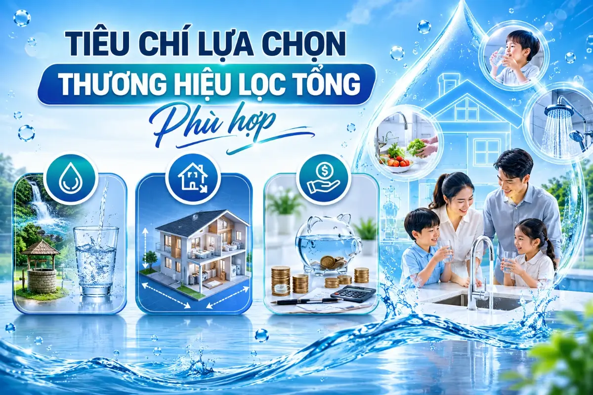 Tiêu chí lựa chọn thương hiệu hệ thống lọc tổng uy tín phù hợp