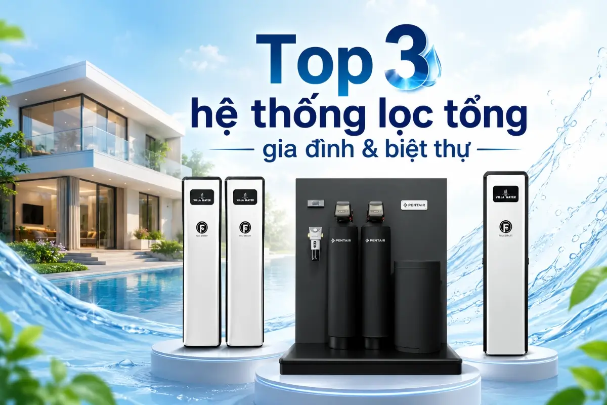Top 3 hệ thống lọc tổng gia đình & biệt thự