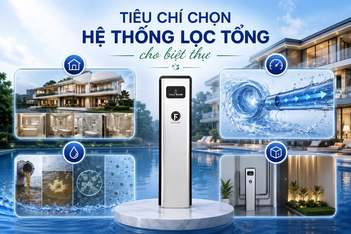 Tiêu chí chọn hệ thống lọc tổng cho biệt thự