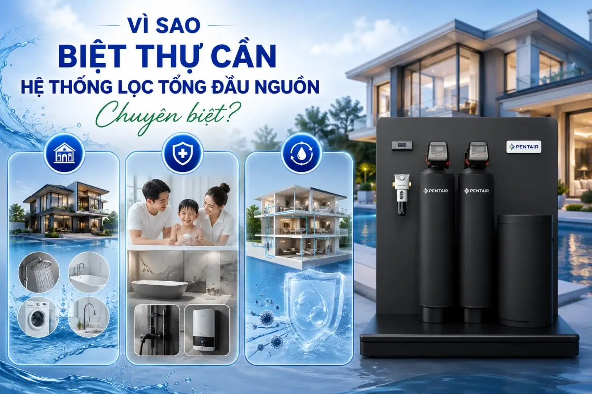Biệt thự cần hệ thống lọc tổng đầu nguồn chuyên biệt