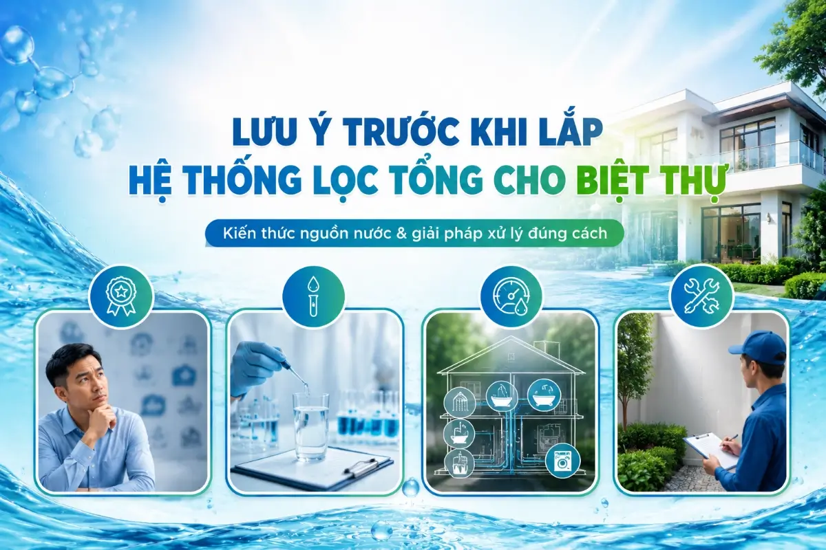 Lưu ý trước khi lắp hệ thống lọc tổng cho biệt thự