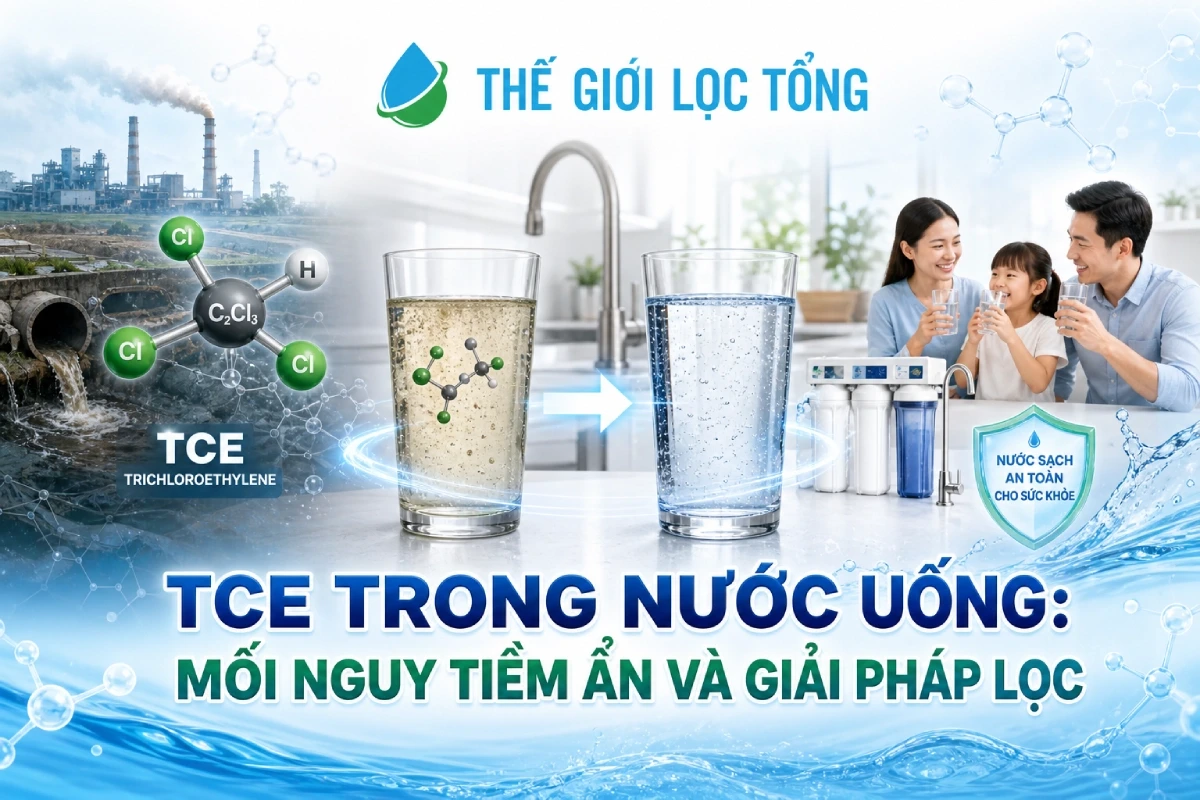 TCE trong nuoc uong TCE trong nước uống: mối nguy tiềm ẩn và giải pháp lọc tối ưu từ Thế Giới Lọc Tổng Thế Giới Lọc Tổng
