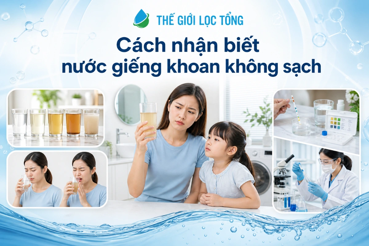 Cách nhận biết nước giếng khoan không sạch