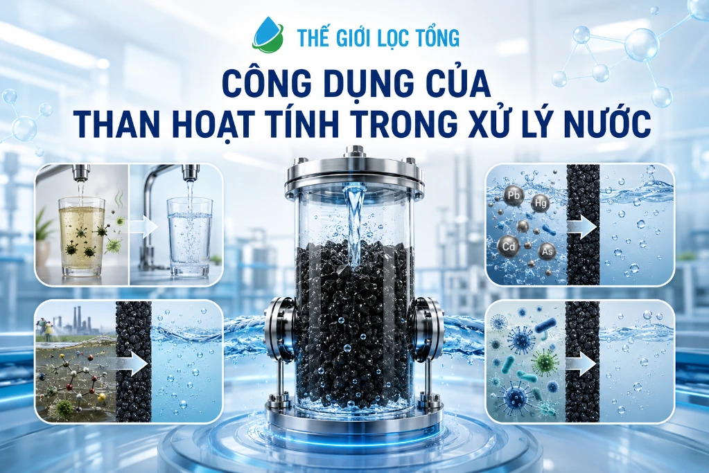 Công dụng của than hoạt tính trong xử lý nước