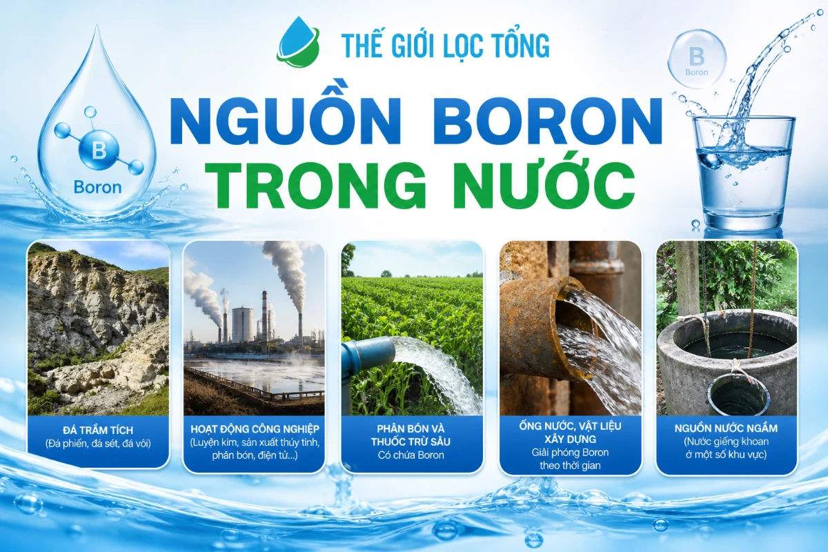 Tại sao boron trong nước lại là mối lo ngại mới? 48 Nguồn Boron trong nước