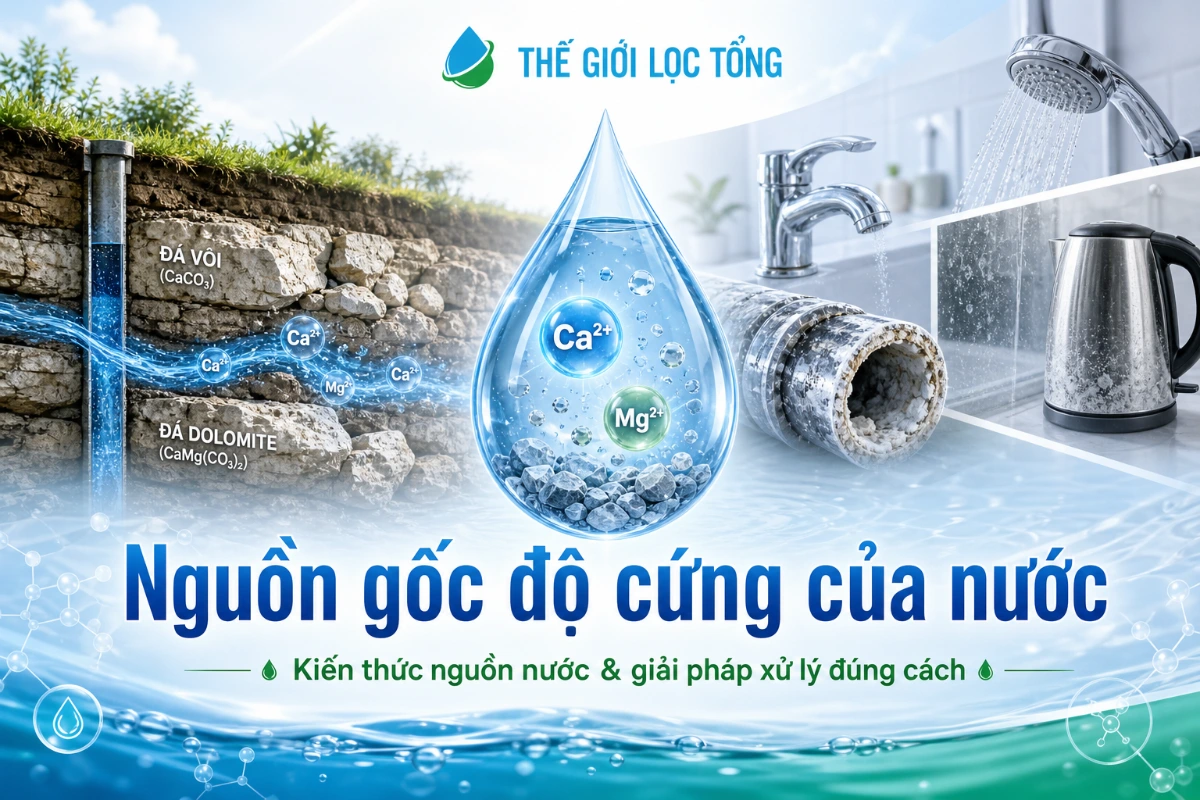 Độ cứng của nước bắt nguồn từ đâu