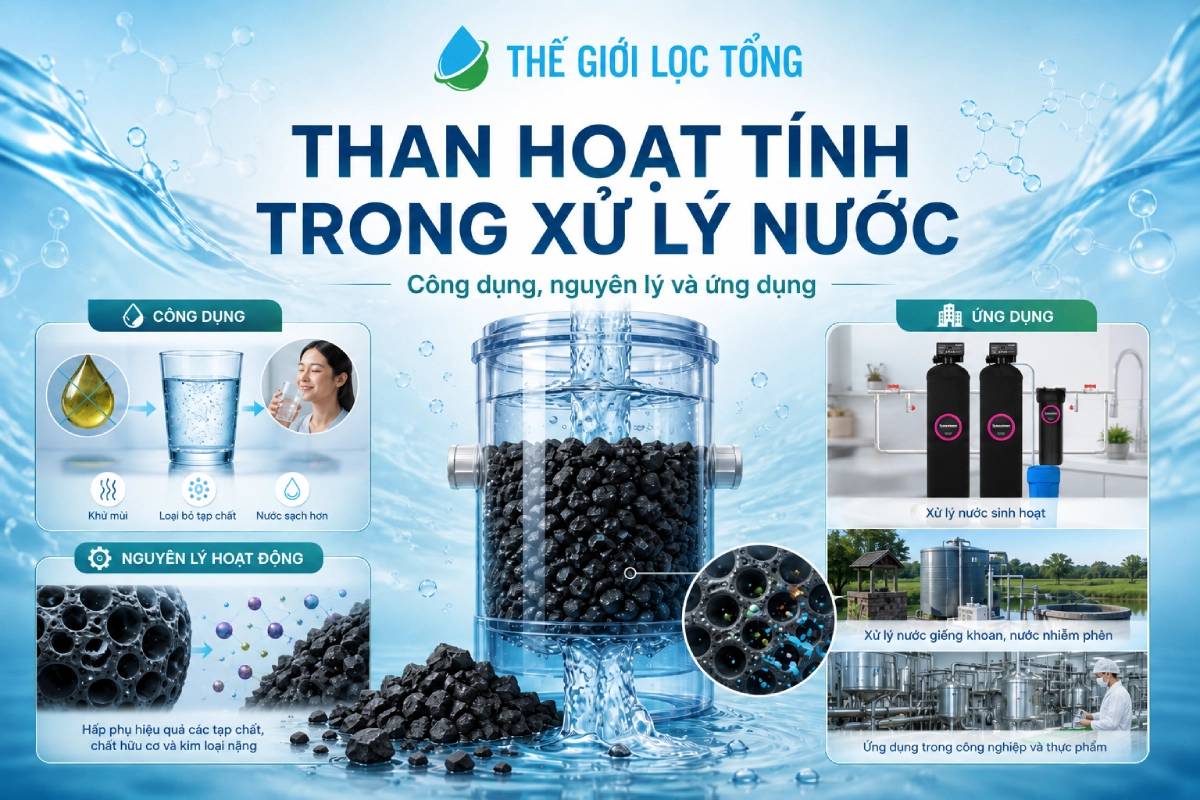 than hoat tinh trong xu ly nuoc Than hoạt tính trong xử lý nước: hiểu đúng – dùng đúng để tối ưu hiệu quả Thế Giới Lọc Tổng