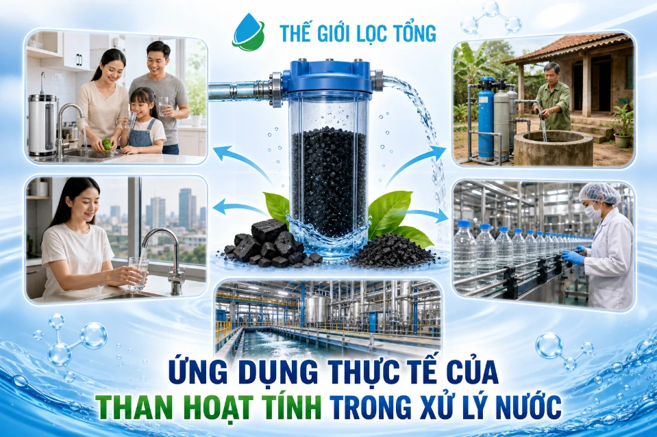 Ứng dụng thực tế của than hoạt tính trong xử lý nước